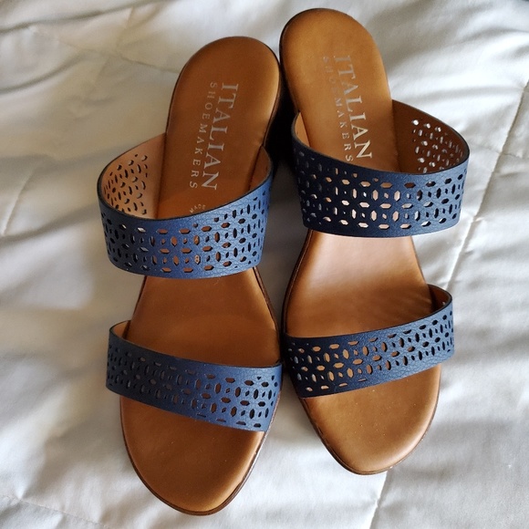 Italian Shoemakers Shoes - Soft Leather Wedges